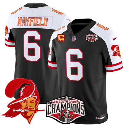Tampa Bay Buccaneers Throwback 2024 NFC South Division Champions Patch Vapor Limited Jersey - All Stitched