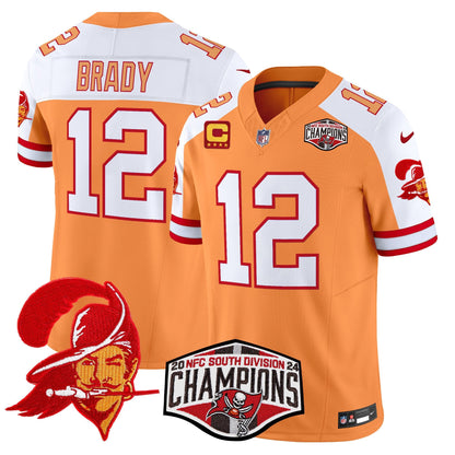 Tampa Bay Buccaneers Throwback 2024 NFC South Division Champions Patch Vapor Limited Jersey - All Stitched