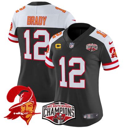 Women's Tampa Bay Buccaneers Creamsicle 2024 NFC South Division Champions Patch Vapor Limited Jersey - All Stitched