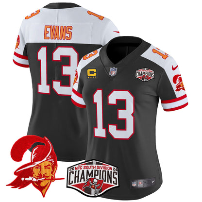 Women's Tampa Bay Buccaneers Creamsicle 2024 NFC South Division Champions Patch Vapor Limited Jersey - All Stitched