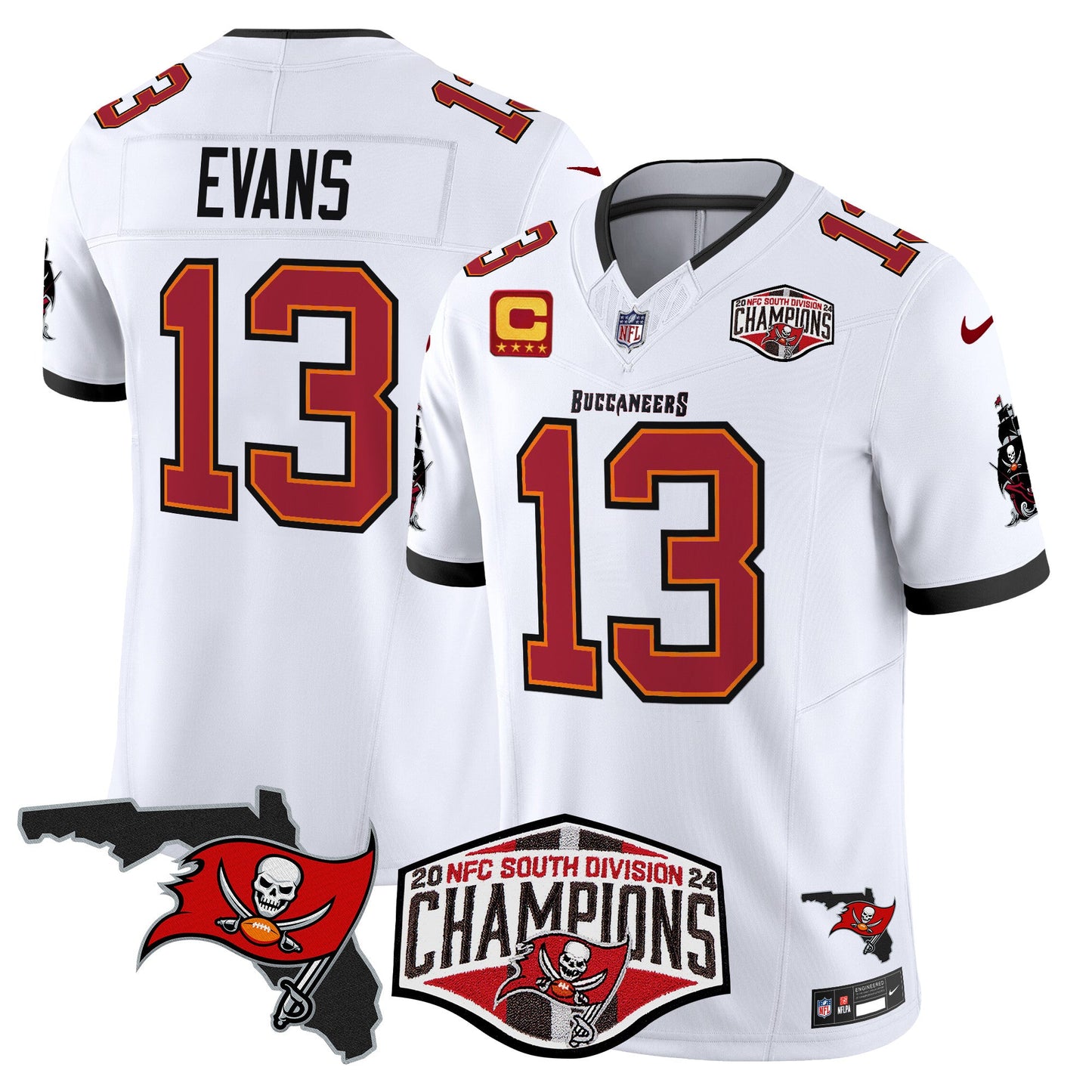 Buccaneers 2024 NFC South Division Champions Patch Vapor Limited Jersey - All Stitched