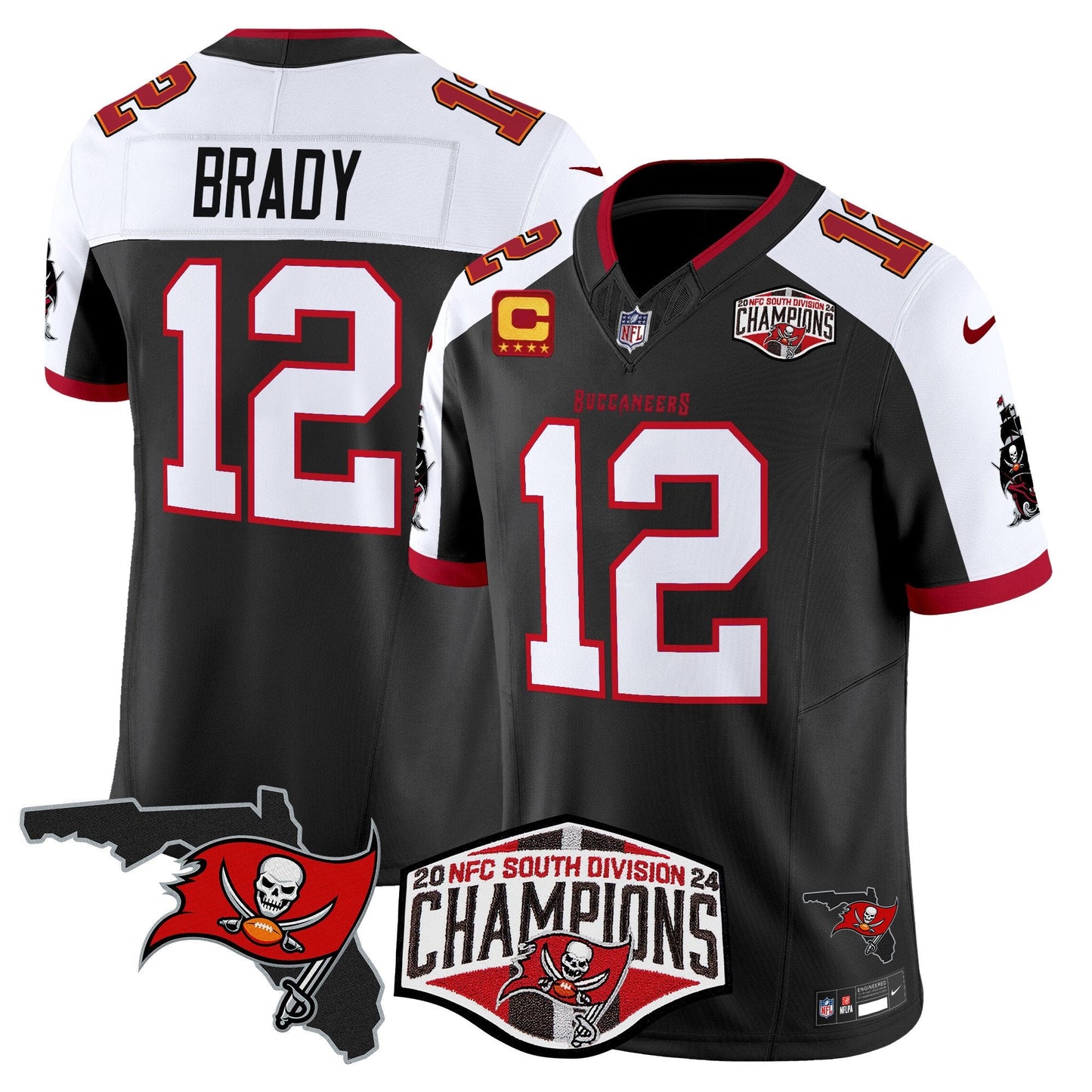 Buccaneers 2024 NFC South Division Champions Patch Vapor Limited Jersey - All Stitched