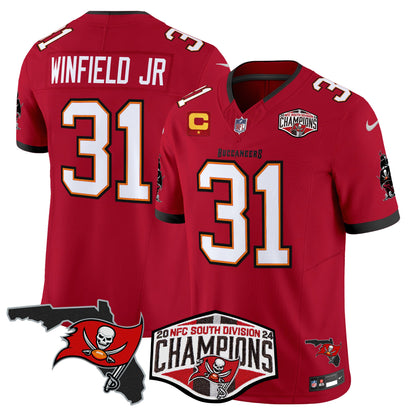 Buccaneers 2024 NFC South Division Champions Patch Vapor Limited Jersey - All Stitched