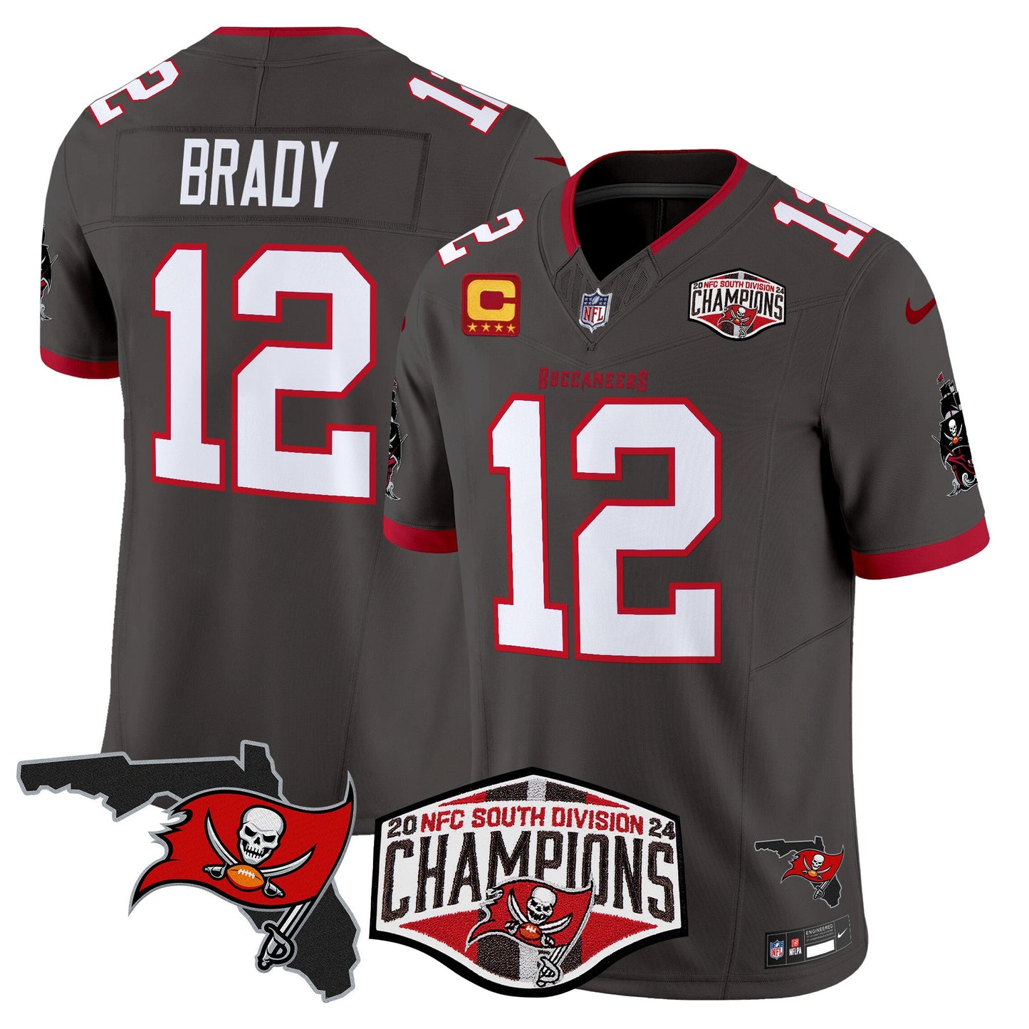 Buccaneers 2024 NFC South Division Champions Patch Vapor Limited Jersey - All Stitched