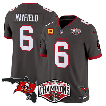 Buccaneers 2024 NFC South Division Champions Patch Vapor Limited Jersey - All Stitched