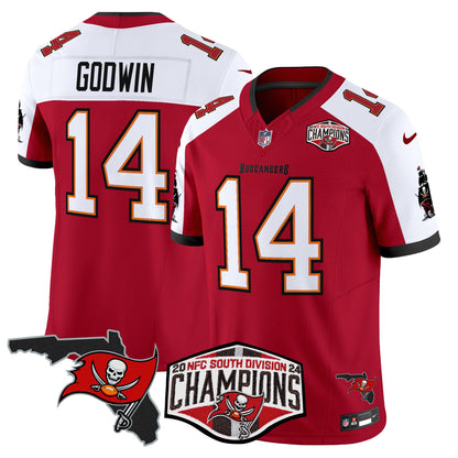 Buccaneers 2024 NFC South Division Champions Patch Vapor Limited Jersey - All Stitched
