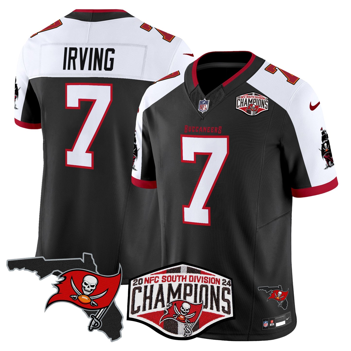 Buccaneers 2024 NFC South Division Champions Patch Vapor Limited Jersey - All Stitched