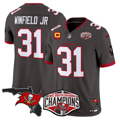 Buccaneers 2024 NFC South Division Champions Patch Vapor Limited Jersey - All Stitched