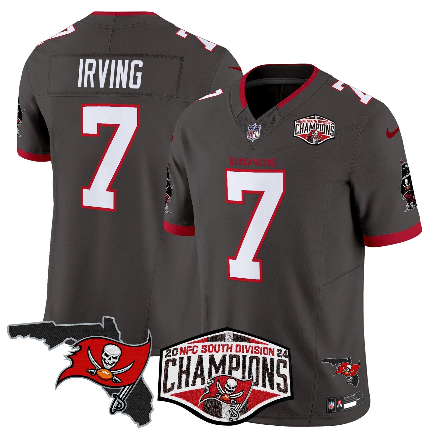 Buccaneers 2024 NFC South Division Champions Patch Vapor Limited Jersey - All Stitched