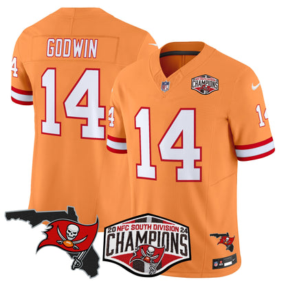 Buccaneers 2024 NFC South Division Champions Patch Vapor Limited Jersey - All Stitched