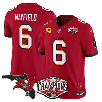 Buccaneers 2024 NFC South Division Champions Patch Vapor Limited Jersey - All Stitched