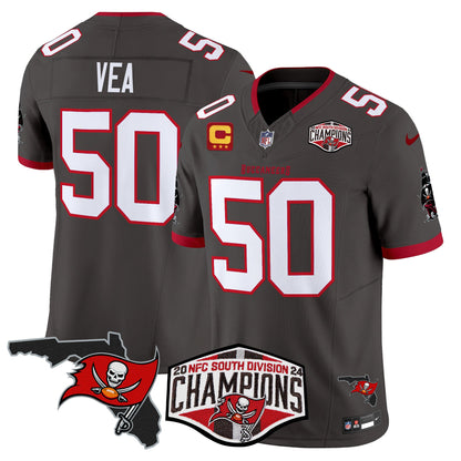Buccaneers 2024 NFC South Division Champions Patch Vapor Limited Jersey - All Stitched