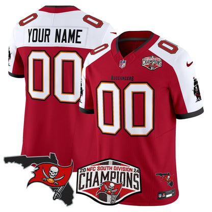 Buccaneers 2024 NFC South Division Champions Patch Vapor Limited Custom Jersey - All Stitched