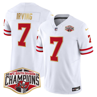 Buccaneers Creamsicle 2024 NFC South Division Champions Patch Gold Trim Vapor Limited Jersey - All Stitched