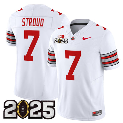 Ohio State Buckeyes 'Heritage Stripe' 2025 CFP Final Patch Vapor Limited Jersey - All Stitched
