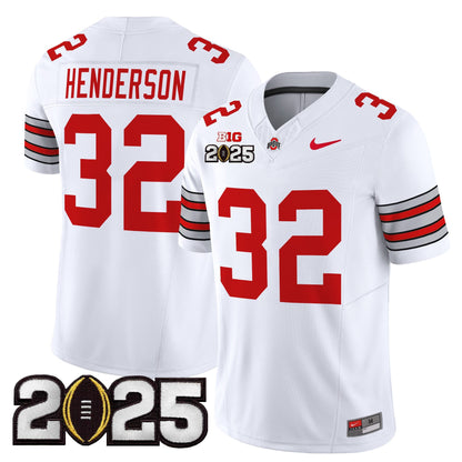 Ohio State Buckeyes 'Heritage Stripe' 2025 CFP Final Patch Vapor Limited Jersey - All Stitched