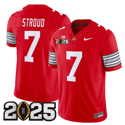 Ohio State Buckeyes 'Heritage Stripe' 2025 CFP Final Patch Vapor Limited Jersey - All Stitched