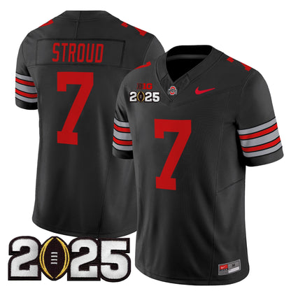 Ohio State Buckeyes 'Heritage Stripe' 2025 CFP Final Patch Vapor Limited Jersey - All Stitched