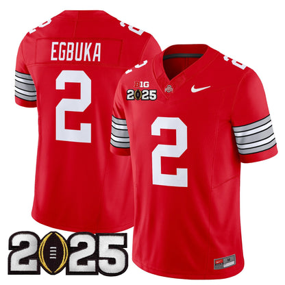 Ohio State Buckeyes 'Heritage Stripe' 2025 CFP Final Patch Vapor Limited Jersey - All Stitched