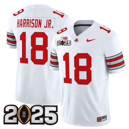 Ohio State Buckeyes 'Heritage Stripe' 2025 CFP Final Patch Vapor Limited Jersey - All Stitched