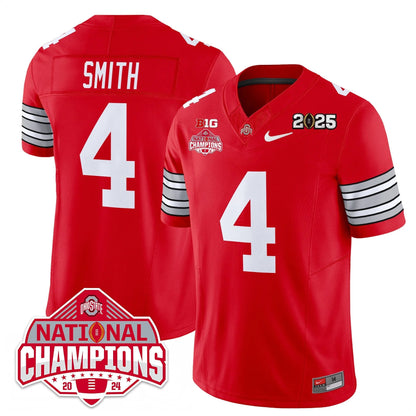 Men's Ohio State Buckeyes 'Heritage Stripe' 2025 CFP Patch - National Champions Jersey - All Stitched