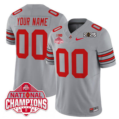 Custom Name/Gender Ohio State Buckeyes 'Heritage Stripe' 2025 CFP Patch - National Champions Jersey - All Stitched