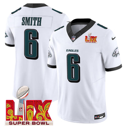 Philadelphia Eagles Super Bowl LIX Patch Vapor Limited Jersey - All Stitched