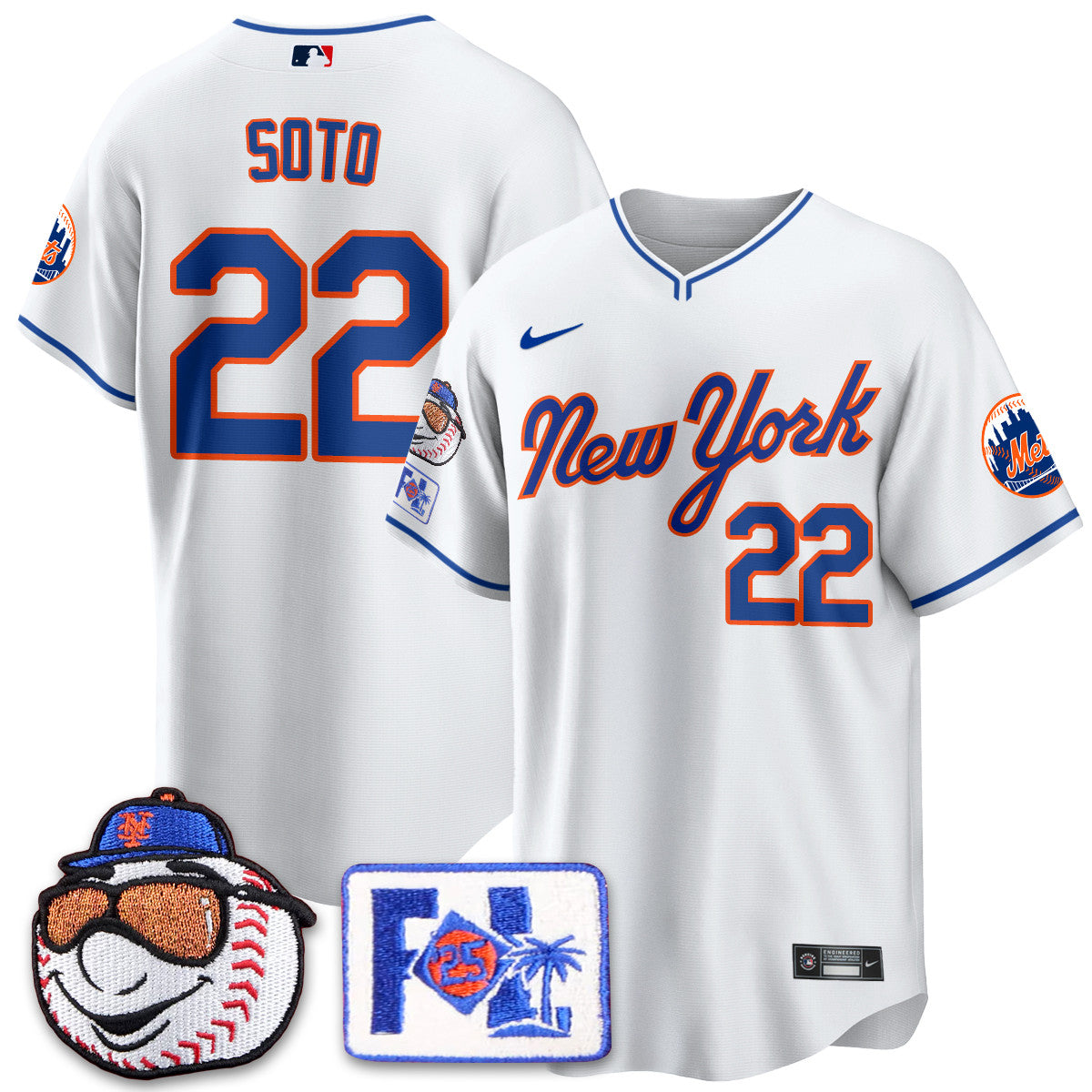 Men's New York Mets Blue Road 2025 Spring Training Jersey - All Stitched