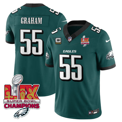 Men's Philadelphia Eagles Super Bowl LIX Champions Gold Vapor Limited Jersey - All Stitched