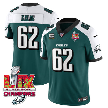 Men's Philadelphia Eagles Super Bowl LIX Champions Gold Vapor Limited Jersey - All Stitched