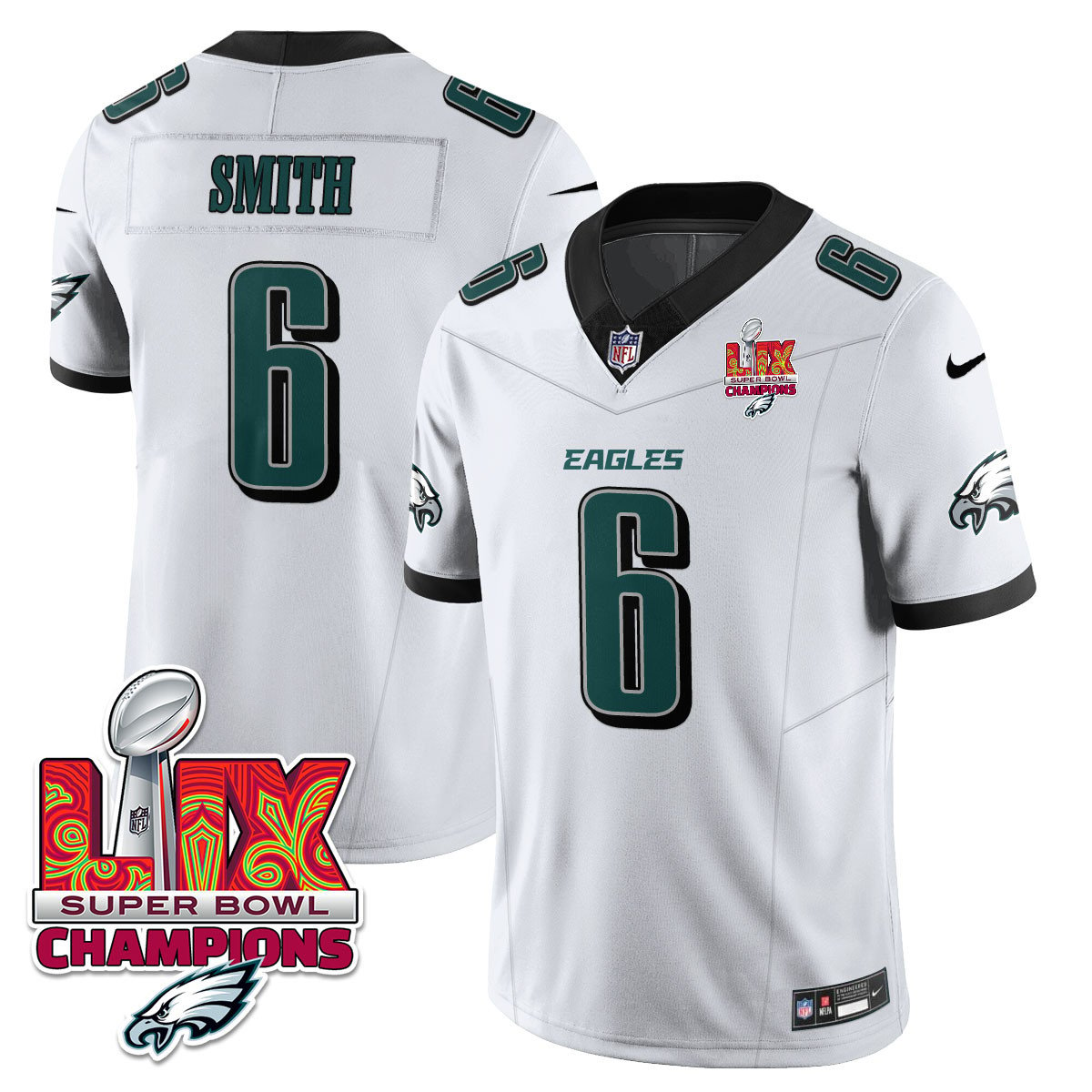 Men's Philadelphia Eagles Super Bowl LIX Champions Gold Vapor Limited Jersey - All Stitched