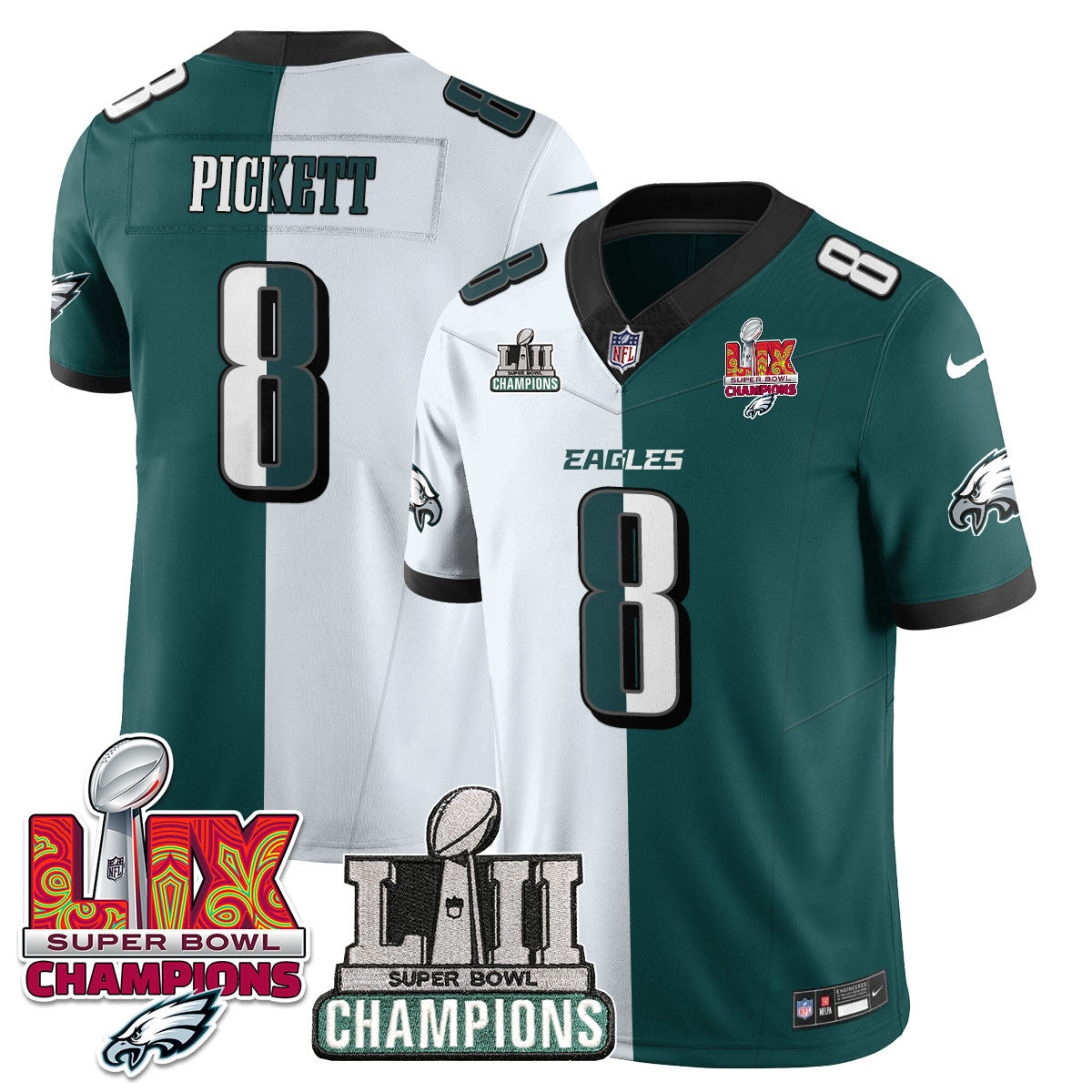 Men's Philadelphia Eagles LII-LIX Super Bowl Champions Vapor Limited Jersey - All Stitched