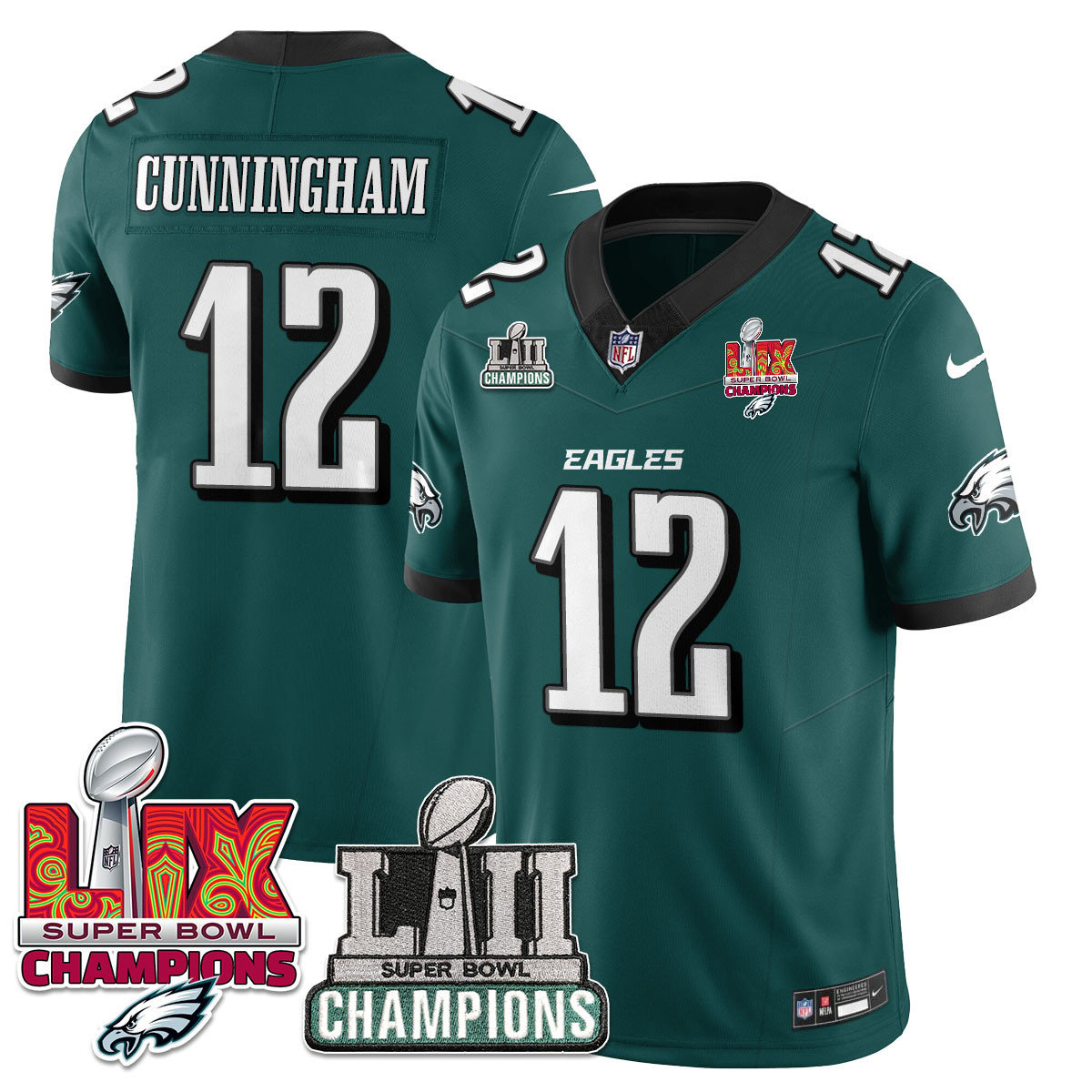 Men's Philadelphia Eagles LII-LIX Super Bowl Champions Vapor Limited Jersey - All Stitched