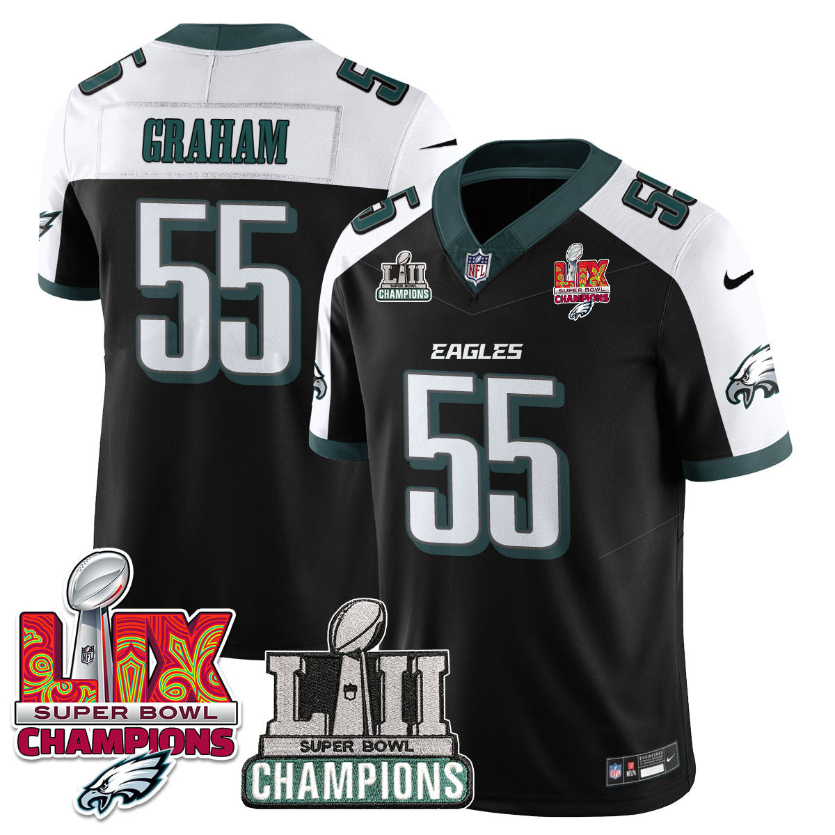 Men's Philadelphia Eagles LII-LIX Super Bowl Champions Vapor Limited Jersey - All Stitched