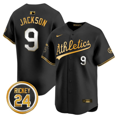 Oakland Athletics Rickey Henderson Patch Vapor Premier Limited Jersey - All Stitched