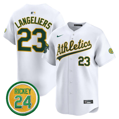 Oakland Athletics Rickey Henderson Patch Vapor Premier Limited Jersey - All Stitched