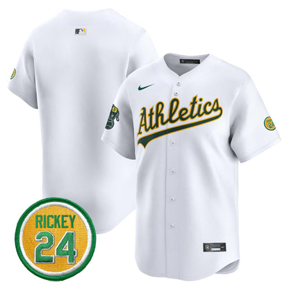 Oakland Athletics Rickey Henderson Patch Vapor Premier Limited Jersey - All Stitched