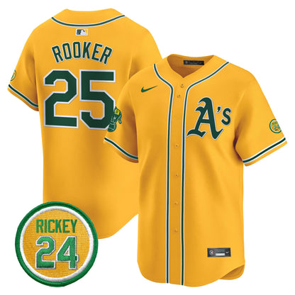 Oakland Athletics Rickey Henderson Patch Vapor Premier Limited Jersey - All Stitched