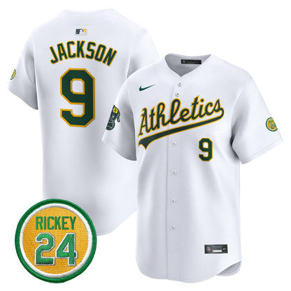 Oakland Athletics Rickey Henderson Patch Vapor Premier Limited Jersey - All Stitched