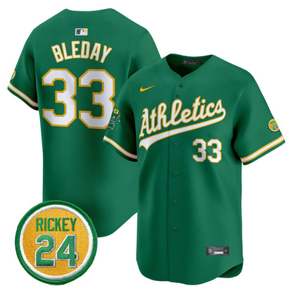 Oakland Athletics Rickey Henderson Patch Vapor Premier Limited Jersey - All Stitched