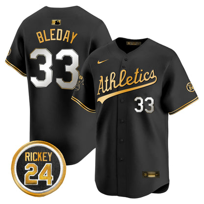 Oakland Athletics Rickey Henderson Patch Vapor Premier Limited Jersey - All Stitched