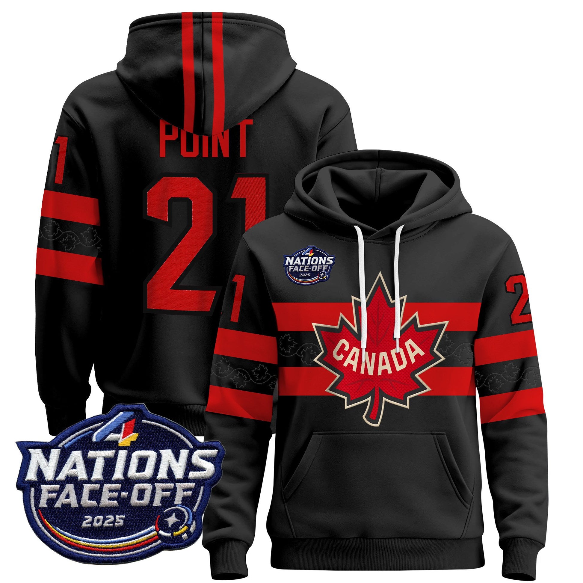Men's Canada 4 Nations Face-Off 2025 Pullover Hoodie V2 - All Stitched