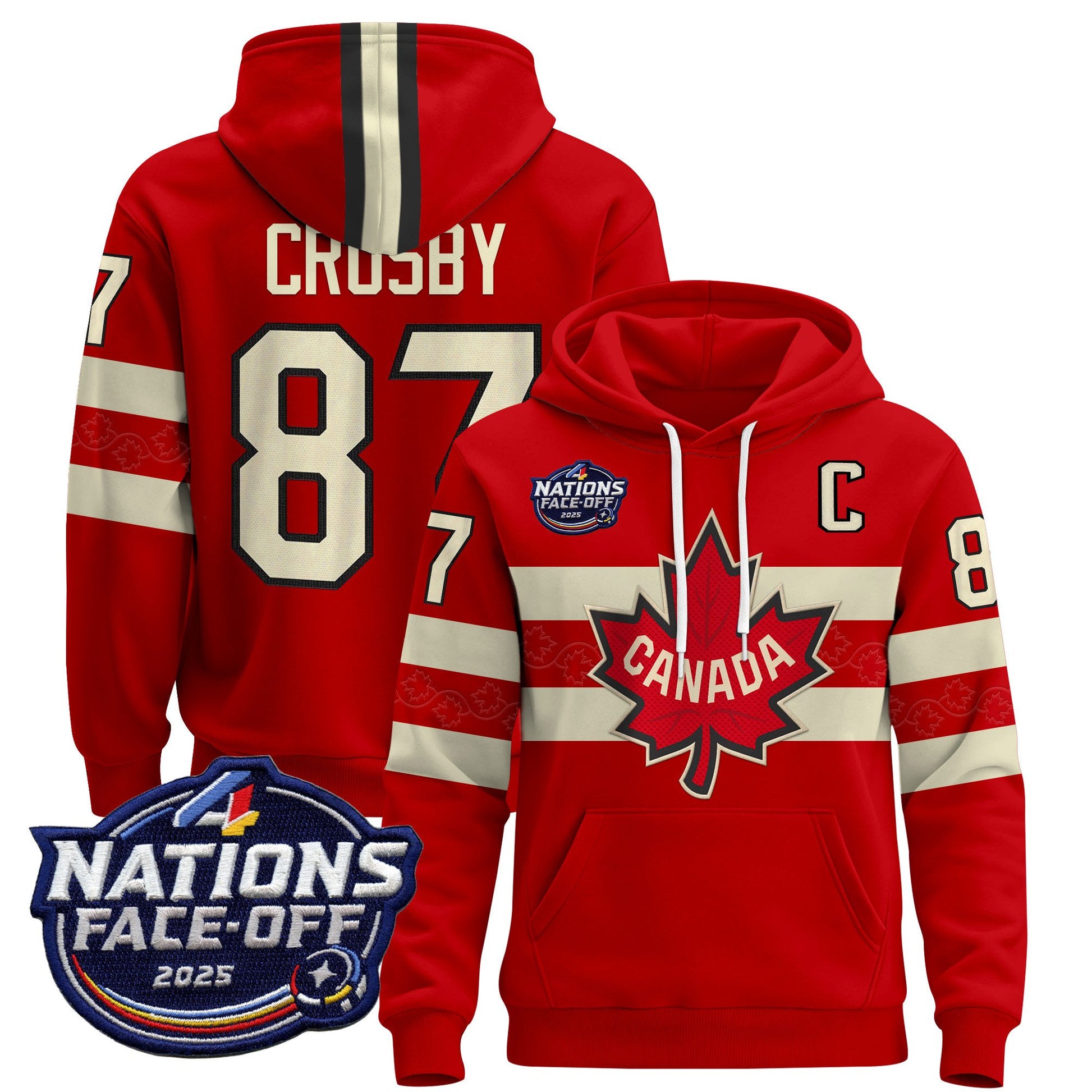 Men's Canada 4 Nations Face-Off 2025 Pullover Hoodie V2 - All Stitched