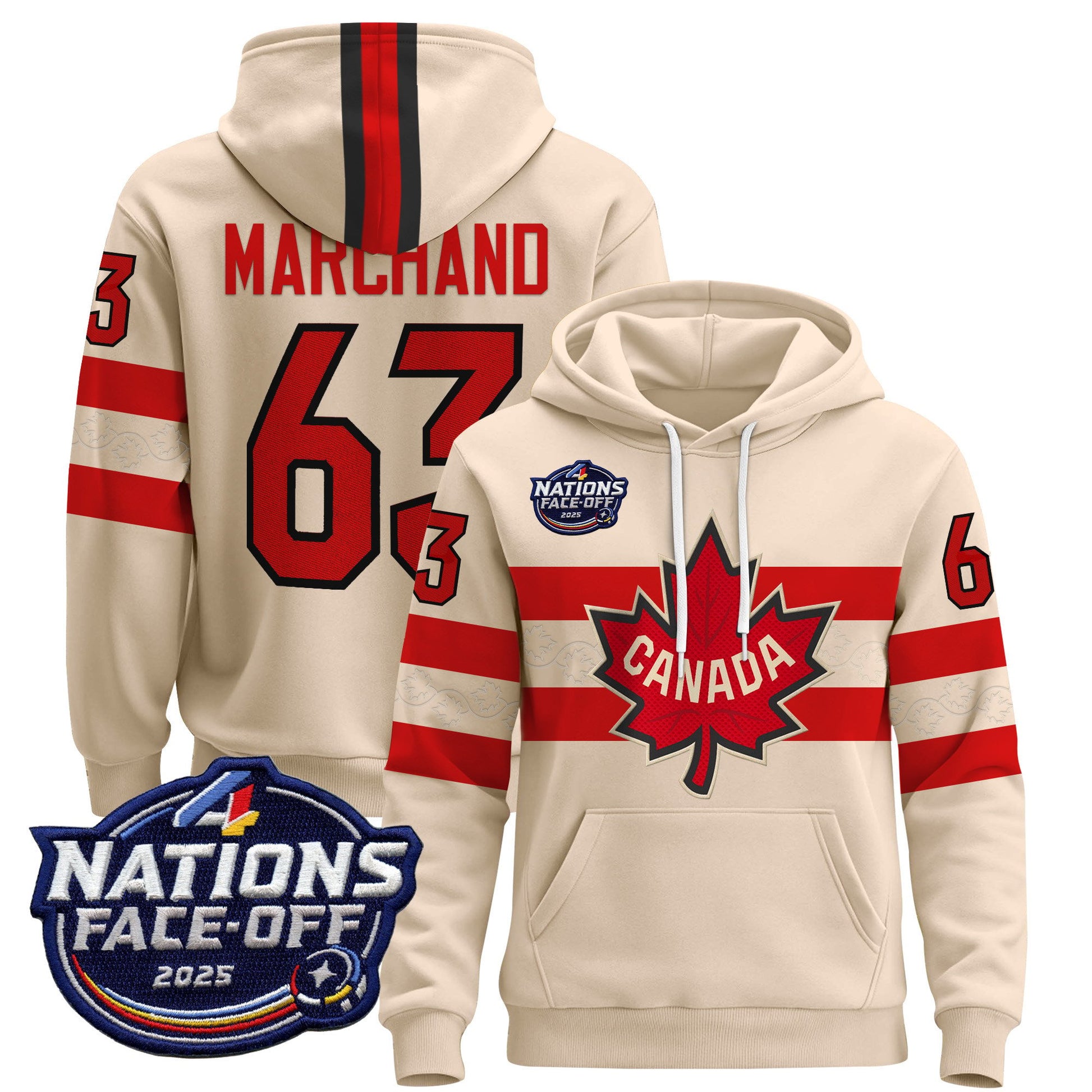 Men's Canada 4 Nations Face-Off 2025 Pullover Hoodie V2 - All Stitched