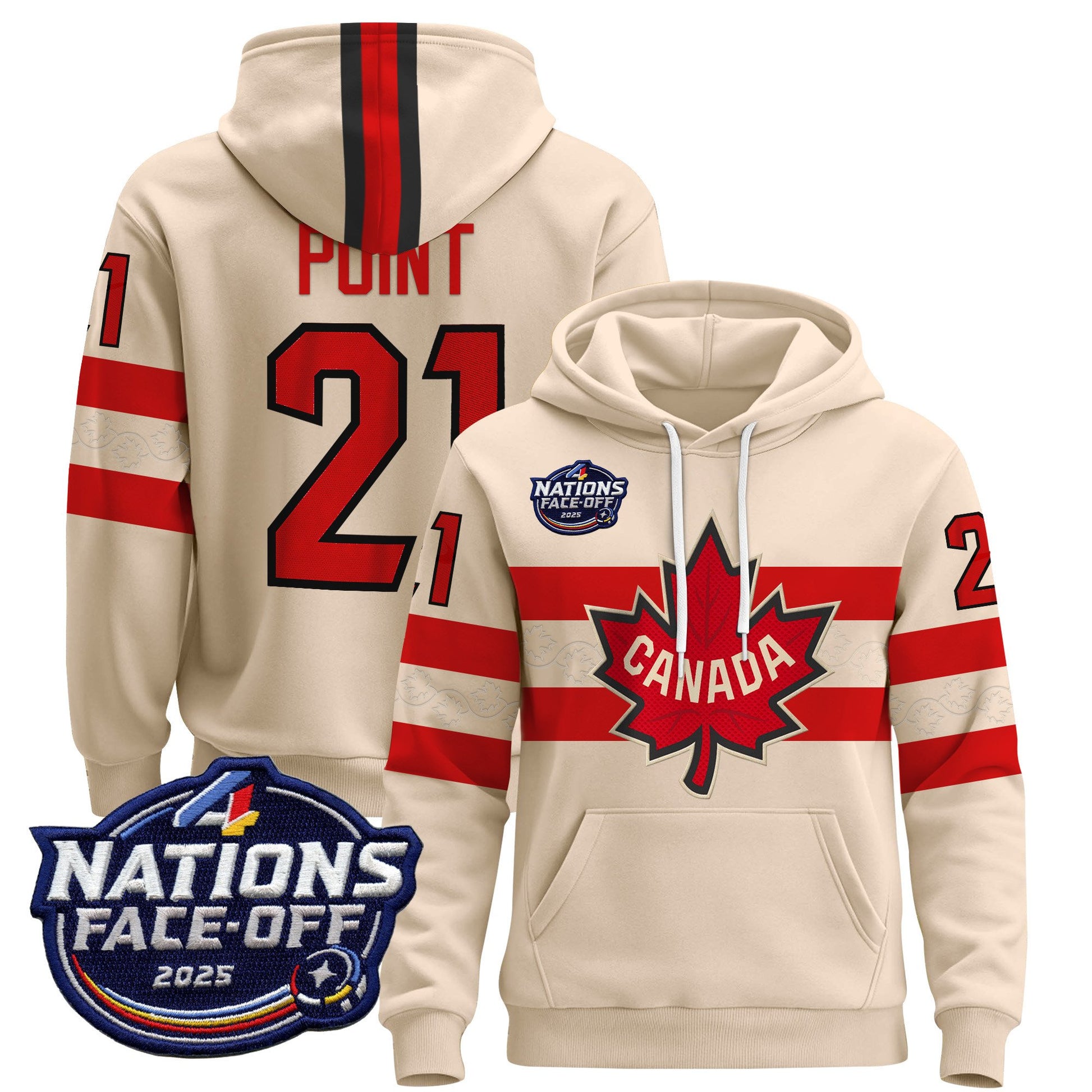 Men's Canada 4 Nations Face-Off 2025 Pullover Hoodie V2 - All Stitched