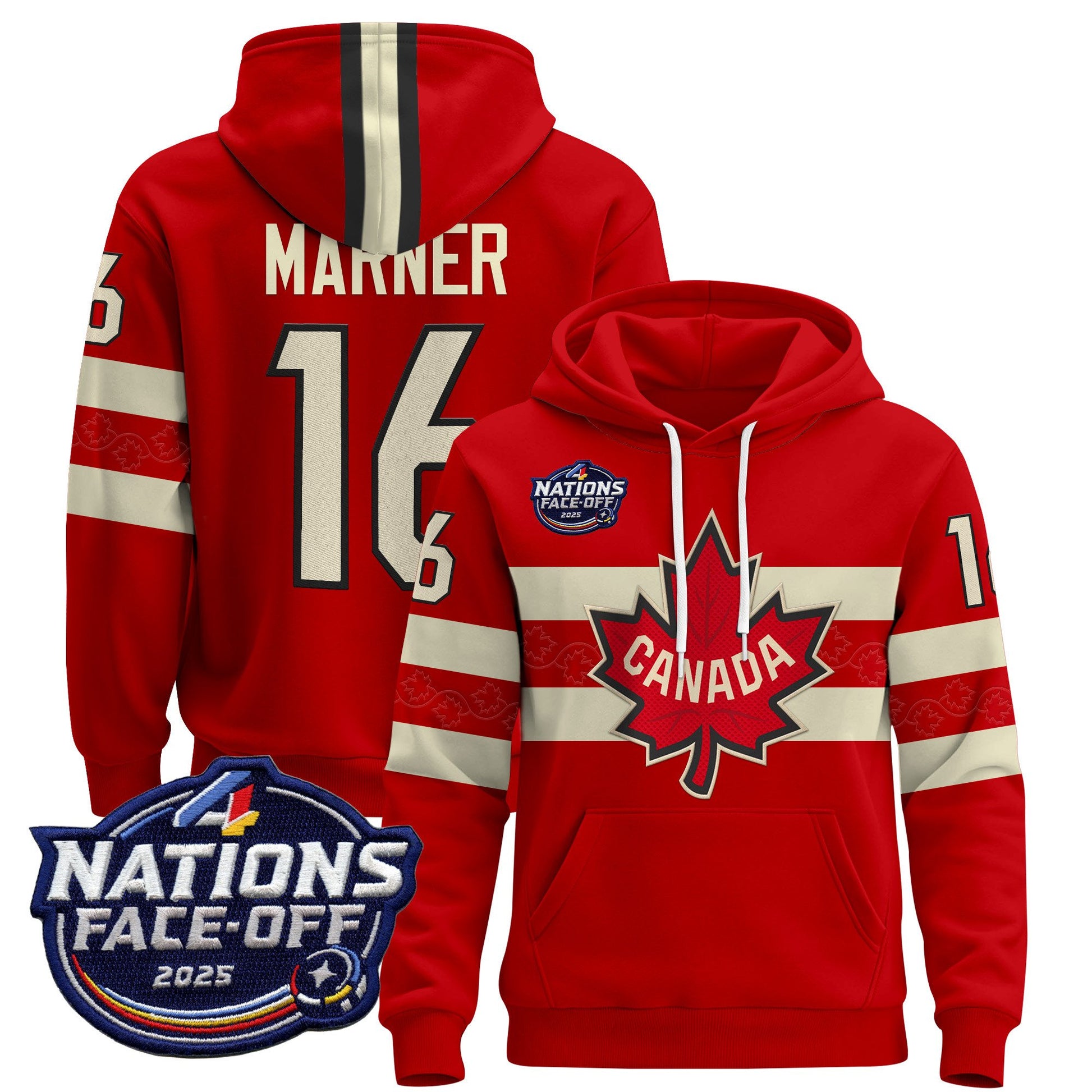 Men's Canada 4 Nations Face-Off 2025 Pullover Hoodie V2 - All Stitched