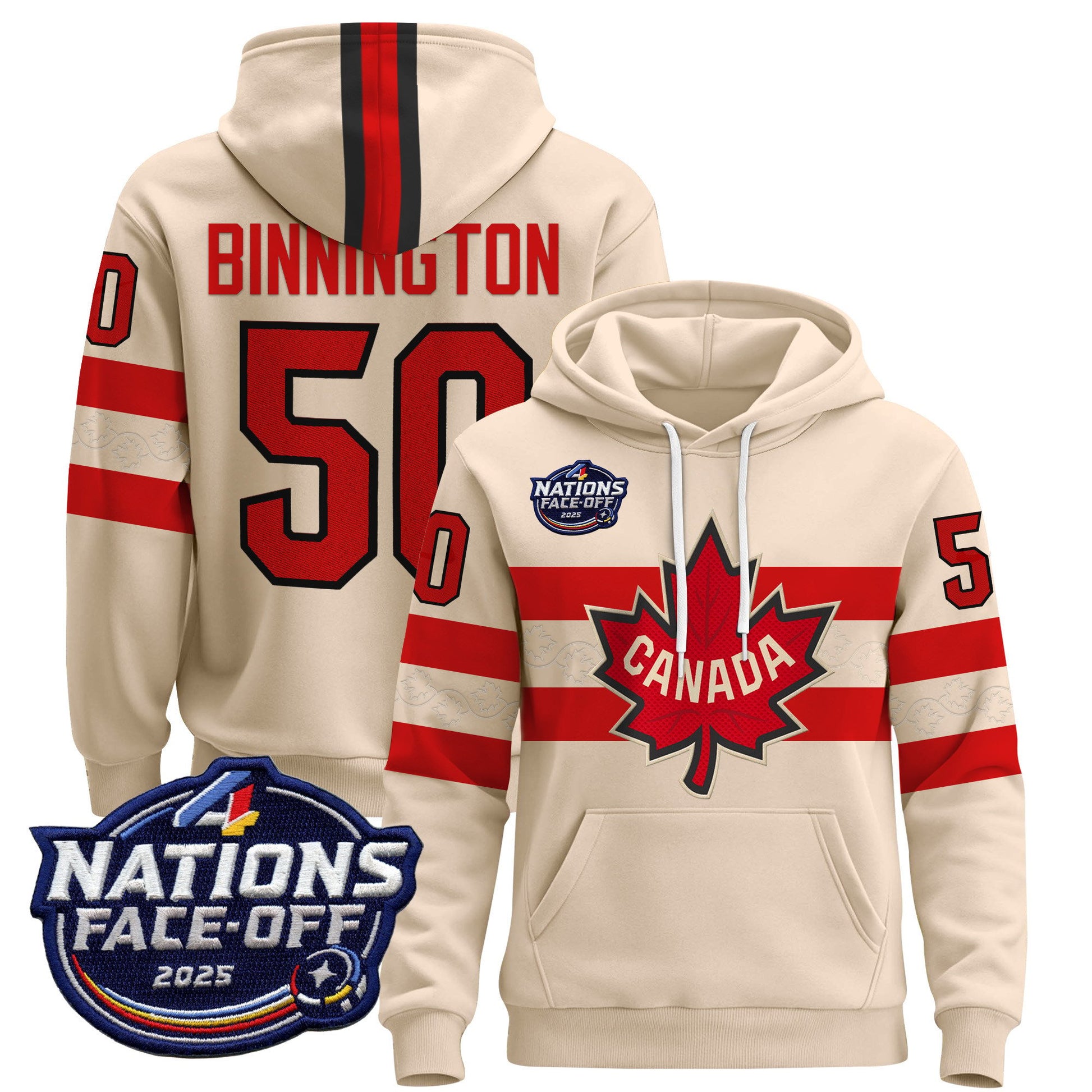 Men's Canada 4 Nations Face-Off 2025 Pullover Hoodie V2 - All Stitched