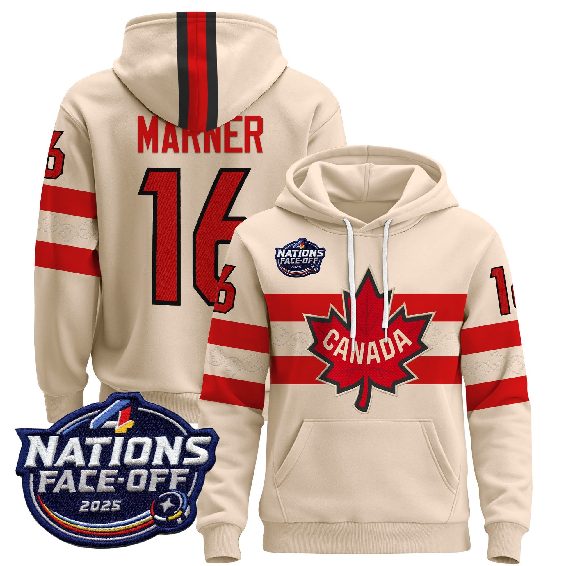 Men's Canada 4 Nations Face-Off 2025 Pullover Hoodie V2 - All Stitched