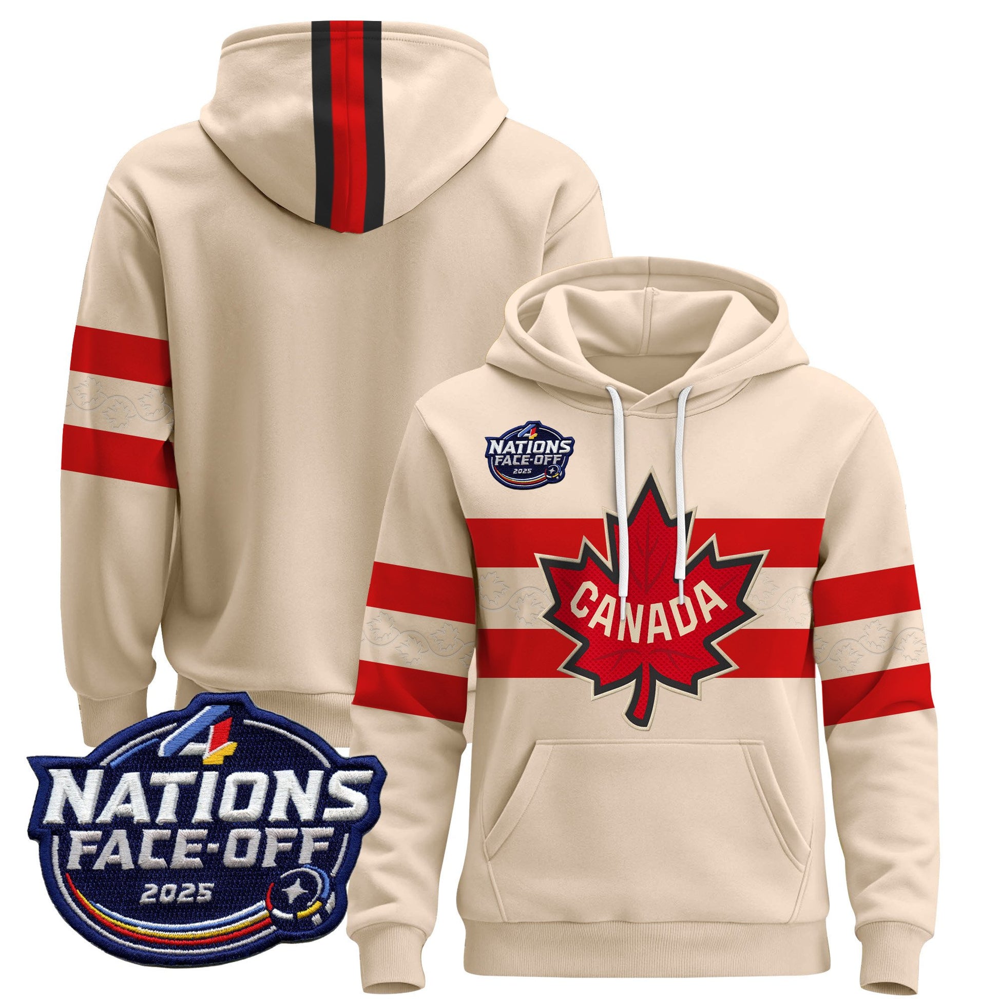 Men's Canada 4 Nations Face-Off 2025 Pullover Hoodie V2 - All Stitched