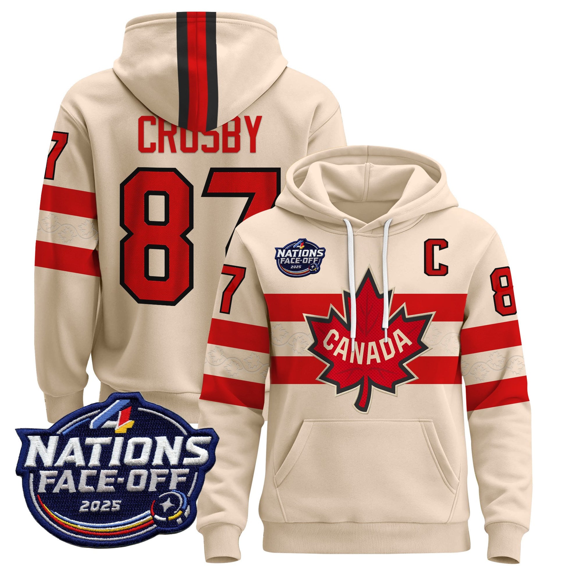 Men's Canada 4 Nations Face-Off 2025 Pullover Hoodie V2 - All Stitched